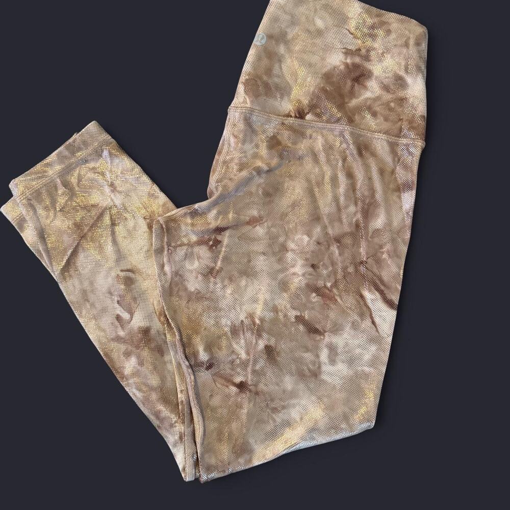 Lululemon gold‎ metallic leggings